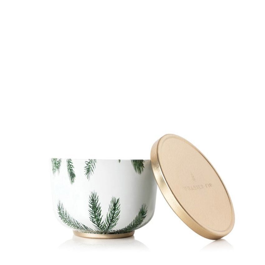 Frasier Fir Poured Candle Tin  Gold Lid
